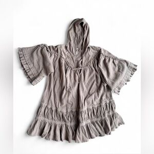 Free People Taupe Textured Tunic